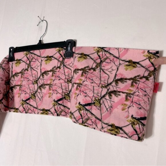 Country Stitched Pink Woodlands Camo Flannel Infinity Scarf - Picture 6 of 13